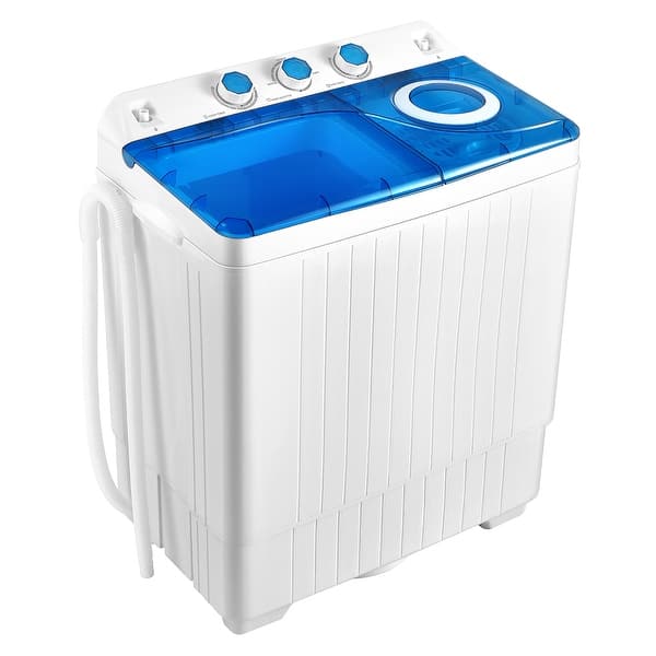 Costway 26lbs Portable Semi-automatic Twin Tub Washing Machine W/ - See  Details - Bed Bath & Beyond - 35629202