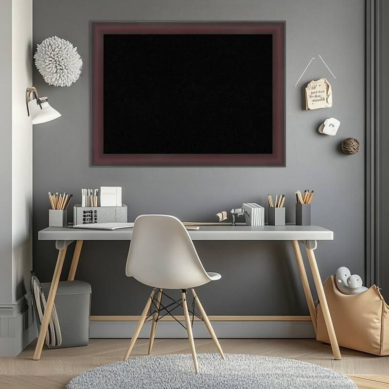 Grand Cherry Narrow Framed Cork Board - Bulletin Board, Organization Board, Pin Board