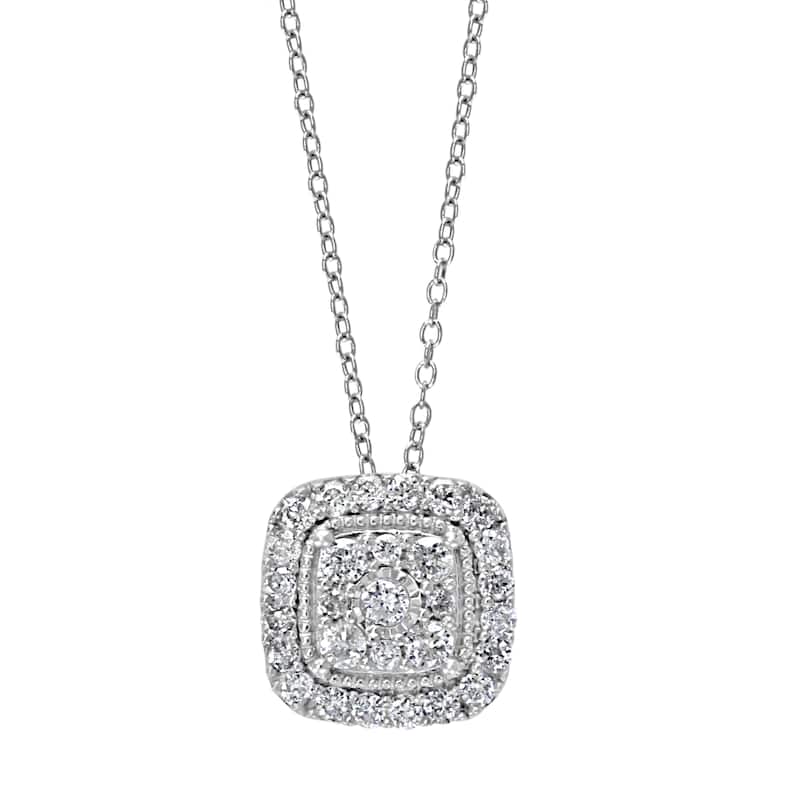 EFFY 925 Silver Diamond Pendant Necklace