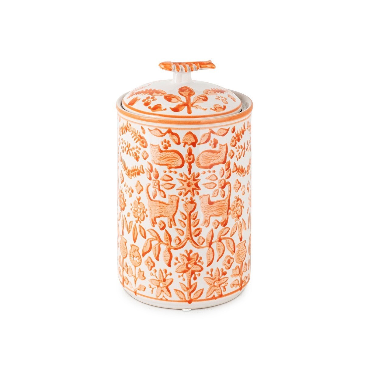 Shop 9 75 Orange And White Cat Treat Hand Painted Bottle