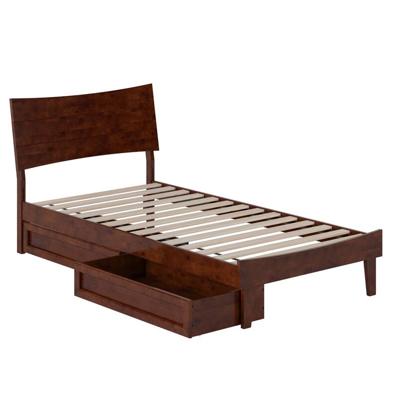 Phoenix Wood Platform Bed with Storage Drawers