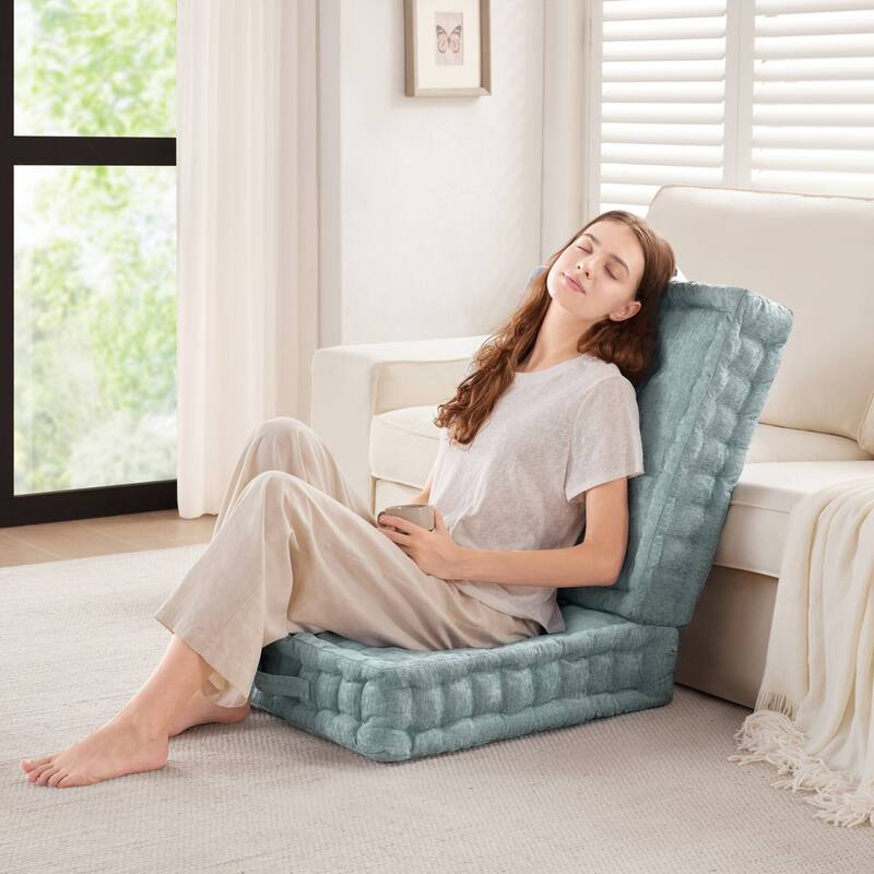 Intelligent Design Azza Poly Chenille Square Floor Pillow Cushion