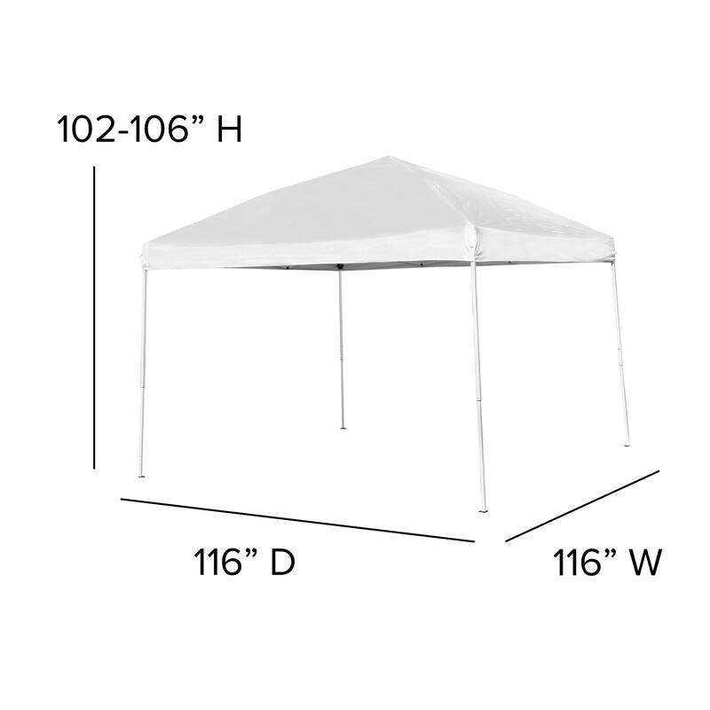 10'x10' Weather Resistant Easy Pop Up Event Straight Leg Instant Canopy Tent - 10x10