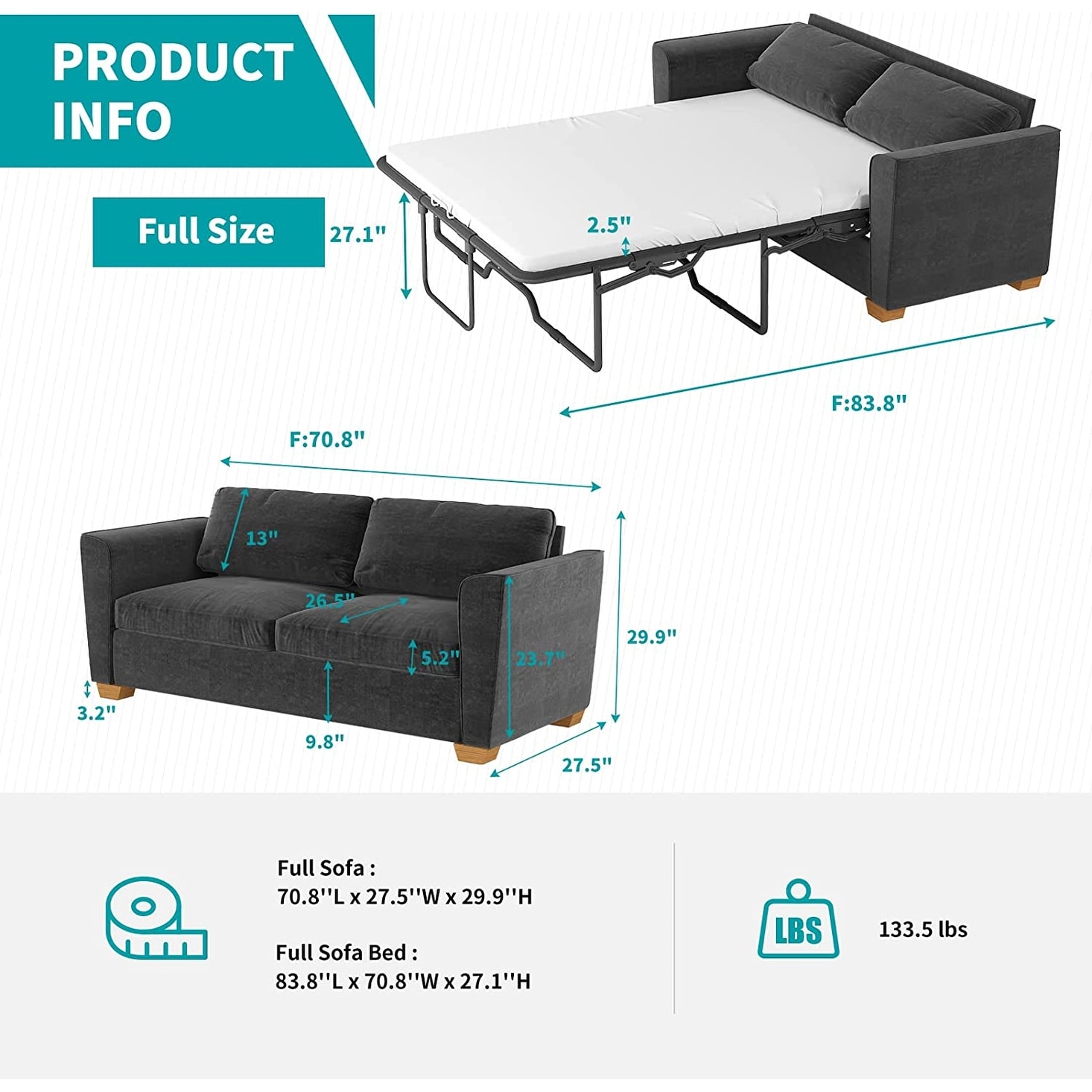 Fold out sleeper hotsell couch