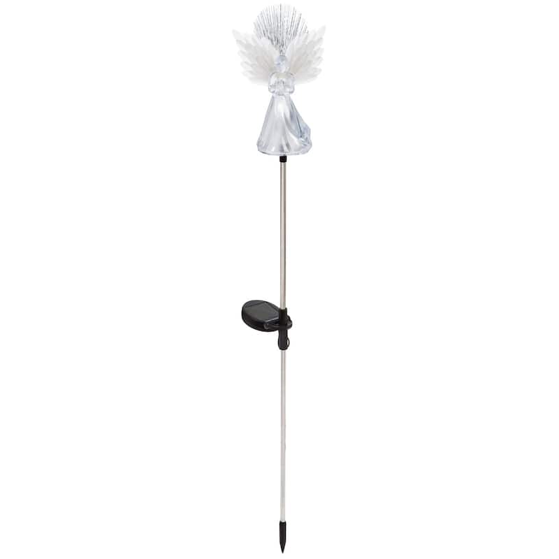 14"H Angel Fiber Optic Garden Stake