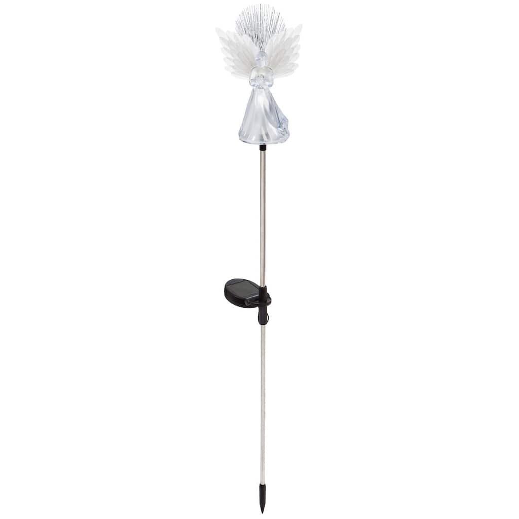 14"H Angel Fiber Optic Garden Stake