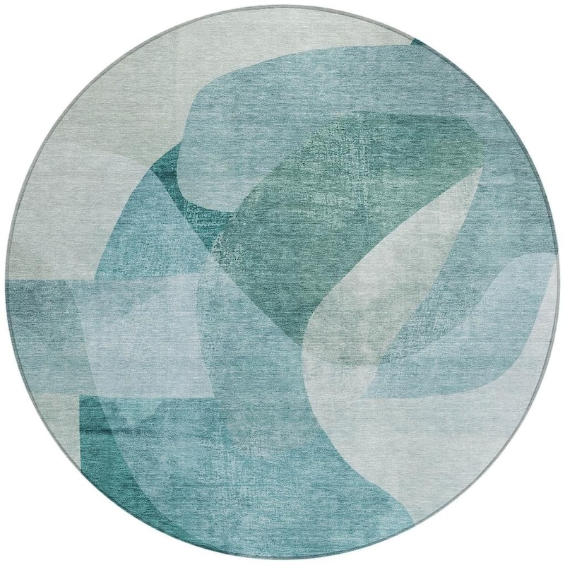 HomeRoots Abstract Transitional Rectangle Outdoor Rug