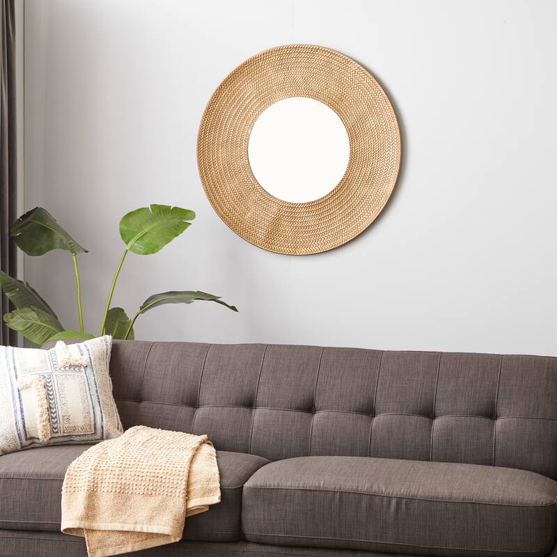Gold Metal Wall Mirror - 36 x 2 x 36