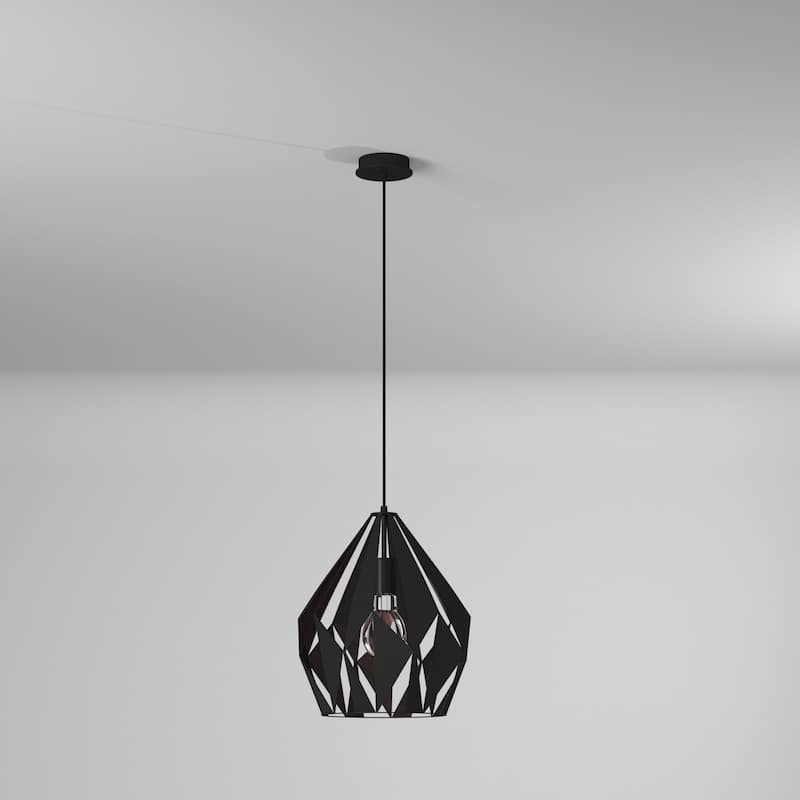 Eglo Carlton 1-light Black and Copper Pendant