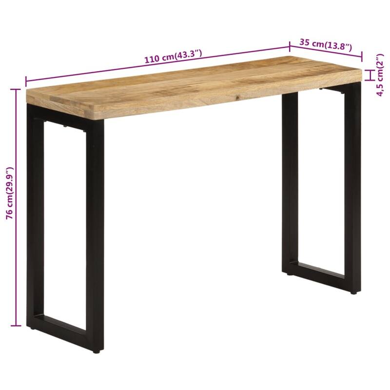 vidaXL Console Table Entryway Side Table for Living Room Hallway Solid Wood