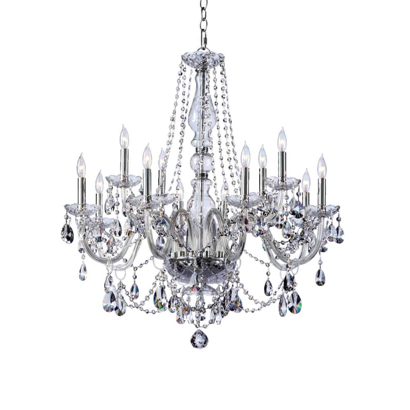 Quorum International Lacy 12 Light 30" Wide Chandelier