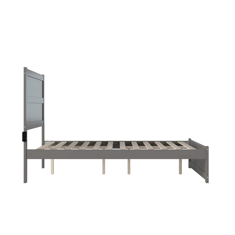 NoHo Full Bed with Footboard in Grey