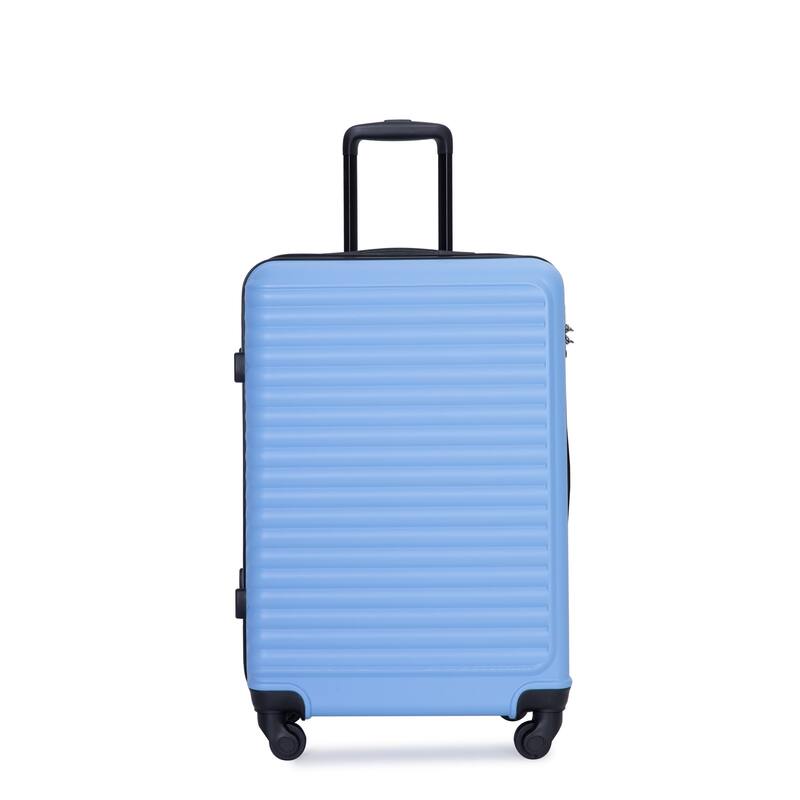 3 Piece ABS Hardside Luggage Sets Spinner Wheels Suitcase with Two Hooks and TSA Lock & Telescoping Handle