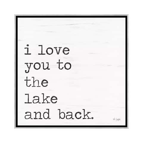 iCanvas "I Love You To The Lake and Back" by Jaxn Blvd. Framed