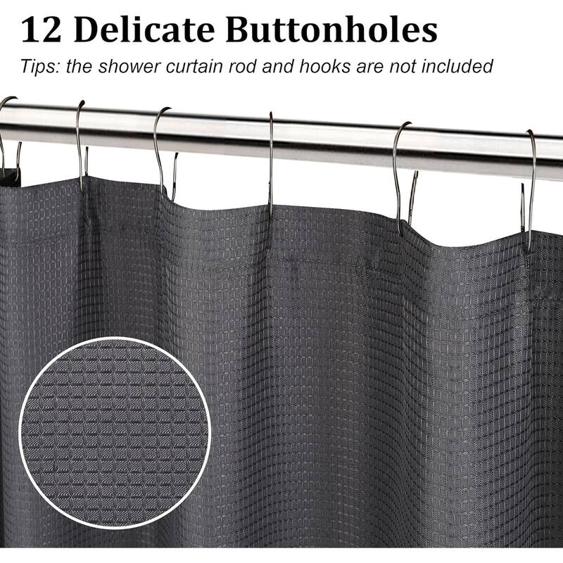 Fabric Shower Curtain Soft Textured for Bathroom Water Resistant