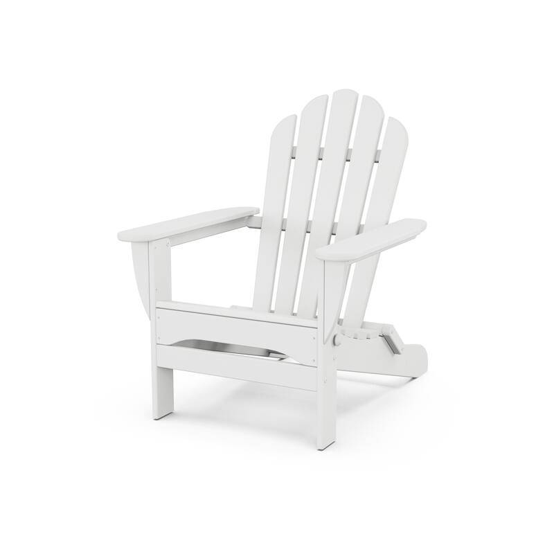 Trex Outdoor Furniture Monterey Bay Folding Adirondack Chair - Classic White