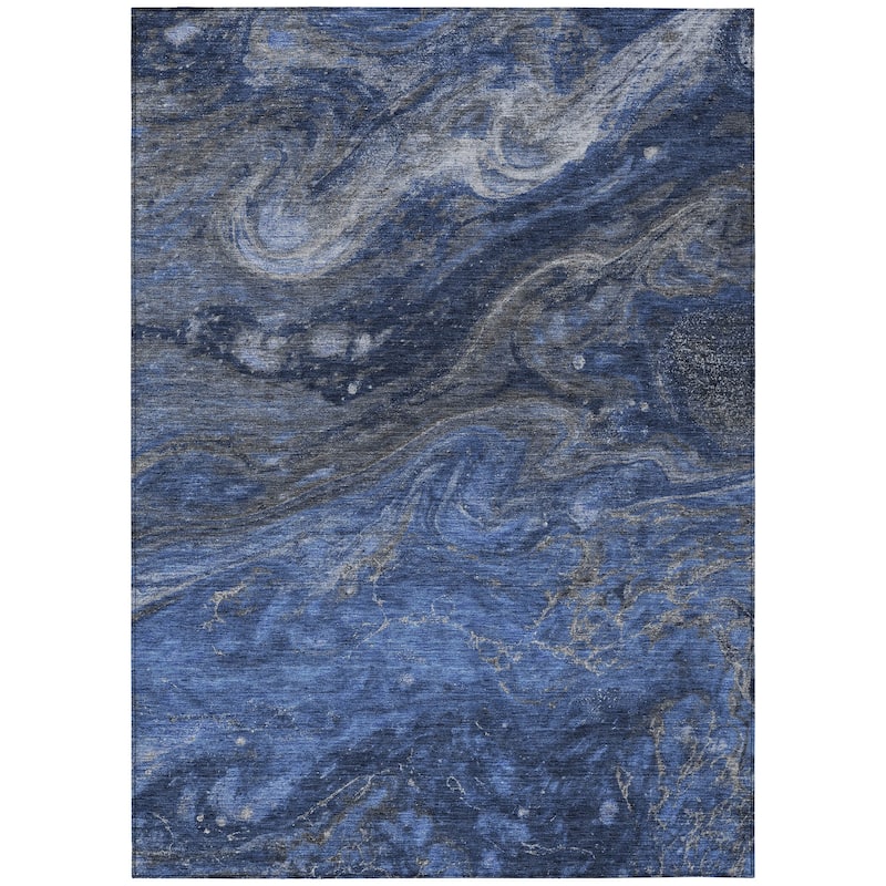 Machine Washable Indoor/ Outdoor Chantille Modern Abstract Rug