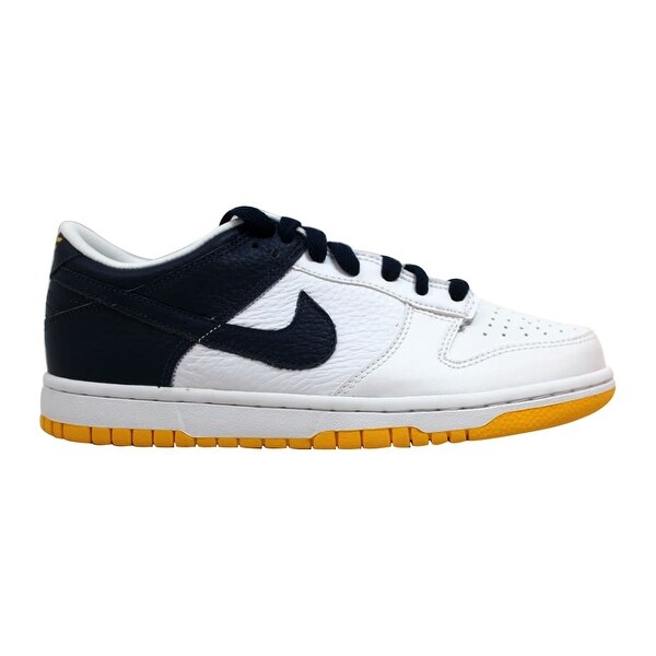 nike dunk low gs midnight navy white