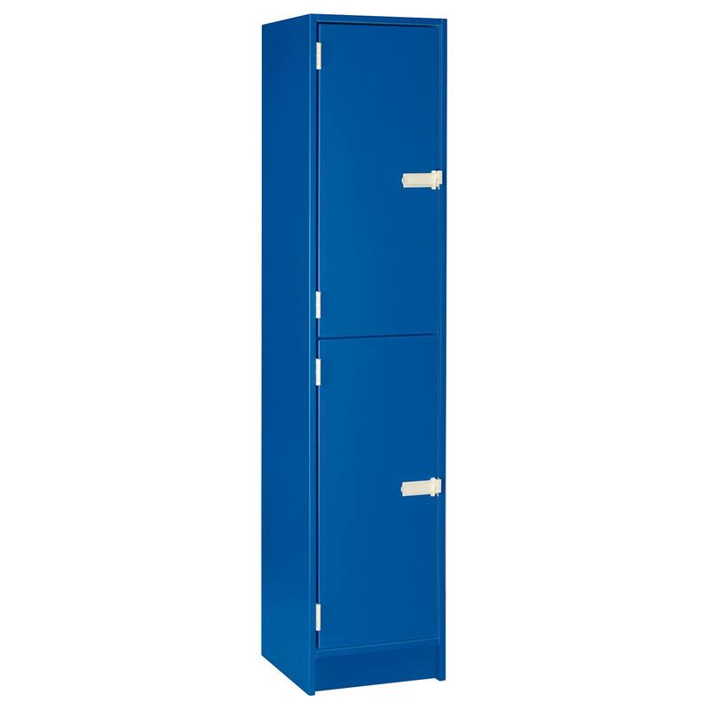 Double Wide Storage Locker with Doors - 16"D x 18"W x 72"H - Secure Locker Organizer