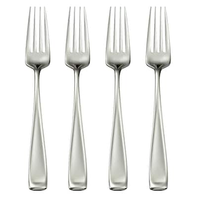 Oneida Moda Flatware Dinner Forks Dishwasher Safe 18/0 Stainless Steel, Set of 4