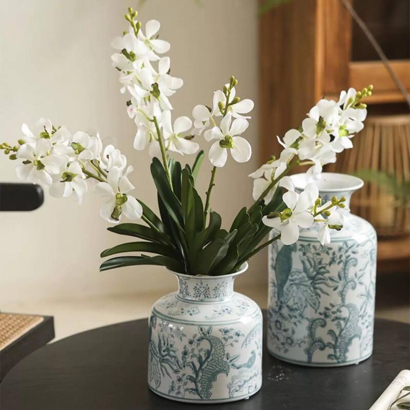 RusticReach Faux Vanda Orchid Stem 24" Tall