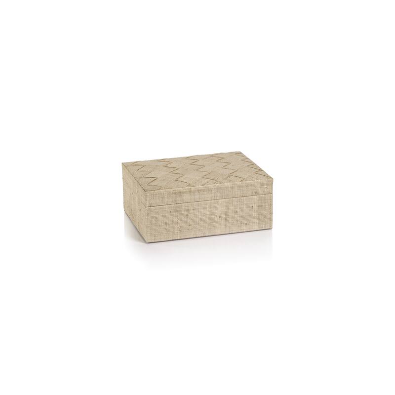Lazarev Woven Raffia Box - Small