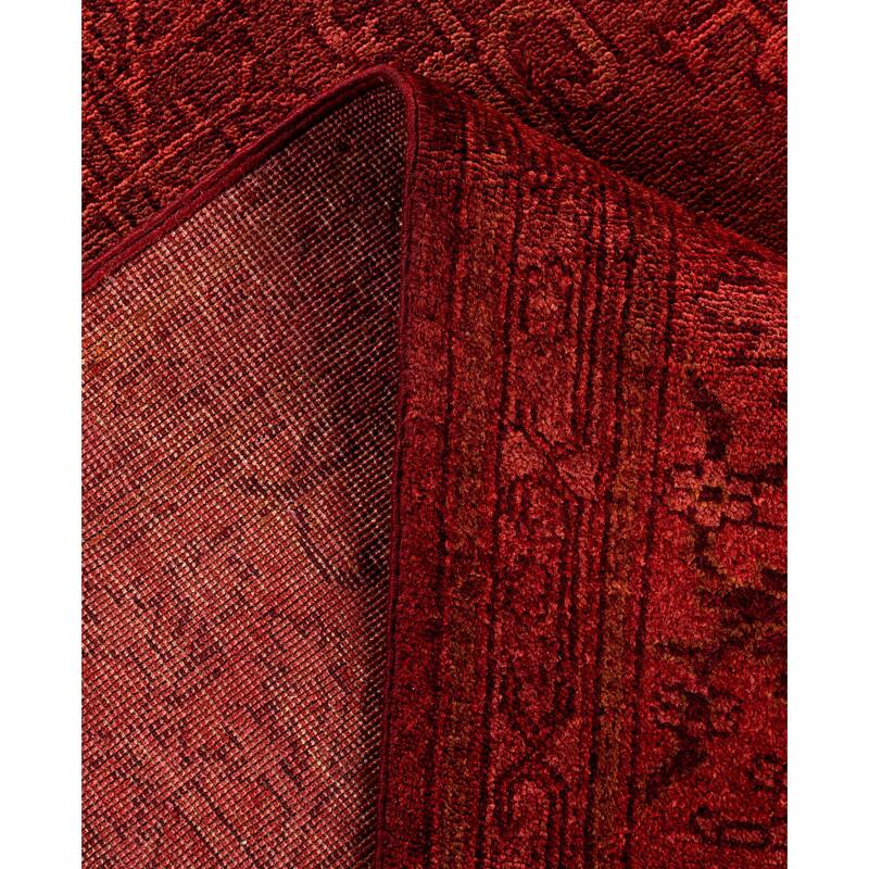 Overdyed One-of-a-Kind Hand-Knotted Area Rug - Red - 5' 3" x 7' 10"