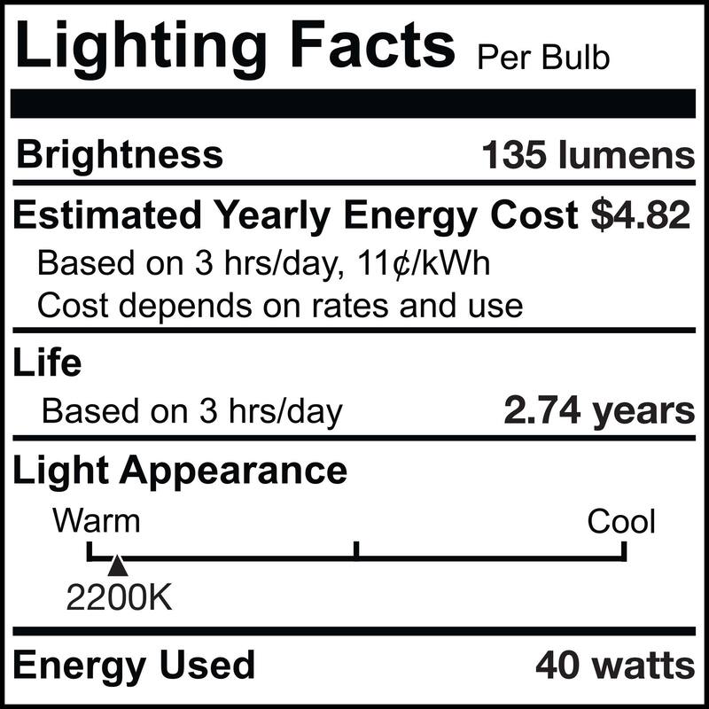 Bulbrite Pack of (4) Dimmable Antique Nostalgic Filament Incandescent Bulb