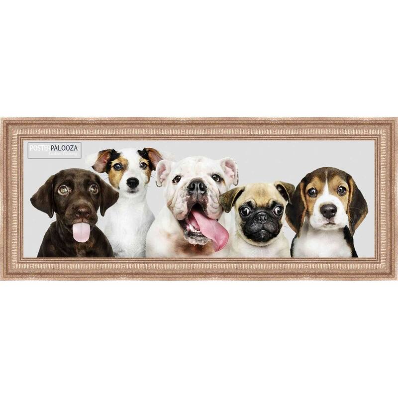 10x24 Traditional Antique Silver Complete Wood Picture Frame with UV Acrylic, Backing, & Hardware - Silver