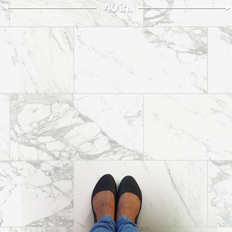 Merola Tile Reve Blanc 11-3/4" x 23-1/2" Porcelain Floor and Wall Tile