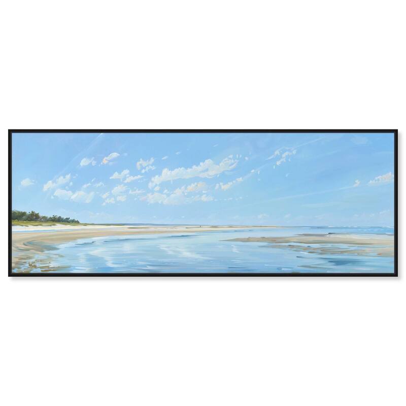 Beautiful Island Shore Panoramic Canvas by Art Remedy - Black - 54" x 20"