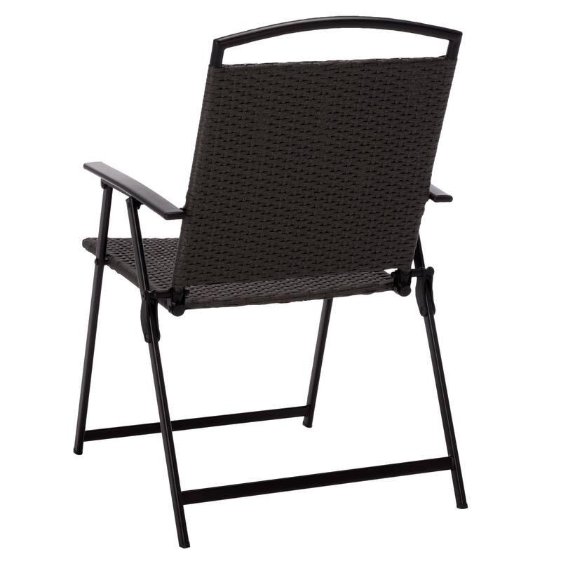 SAFAVIEH Outdoor Living Dory Folding Chair (Set of 2) - 25"W x 23"D x 36"H