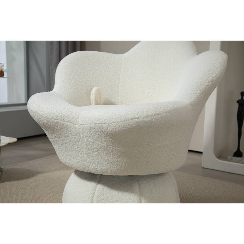 360 Swivel Modern Armchair Salon Chair TV Chair with Plush Cushioning for Living Room Bedroom or Office