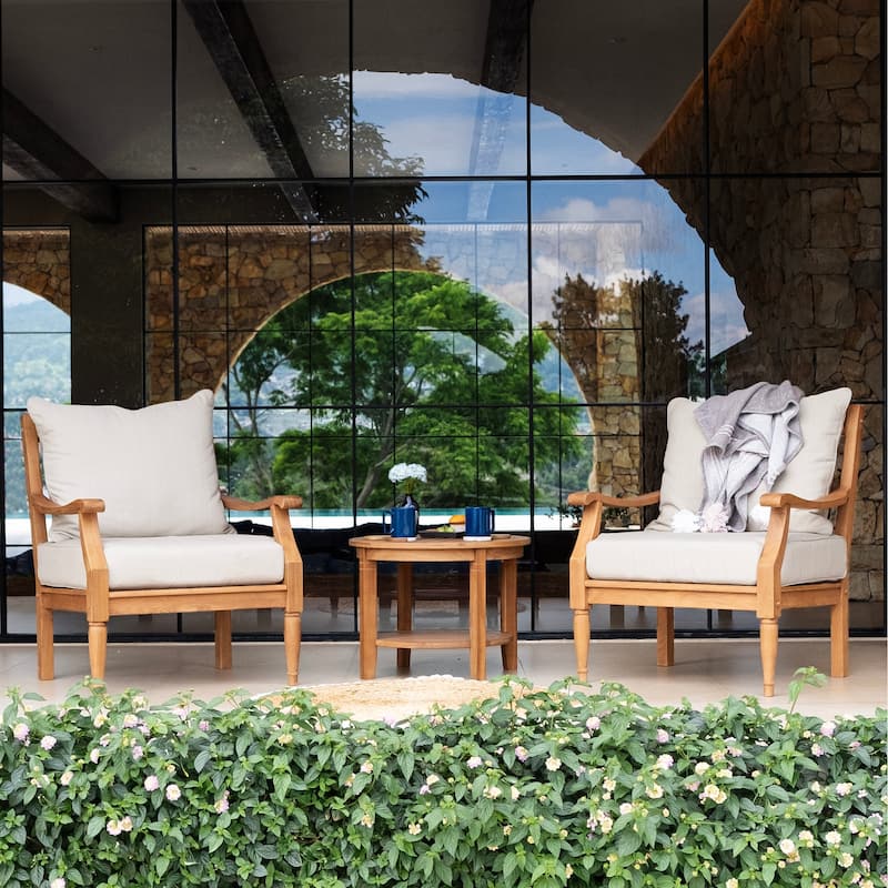 Cambridge Casual Livingston 3-piece outdoor patio conversation sets with Cushions