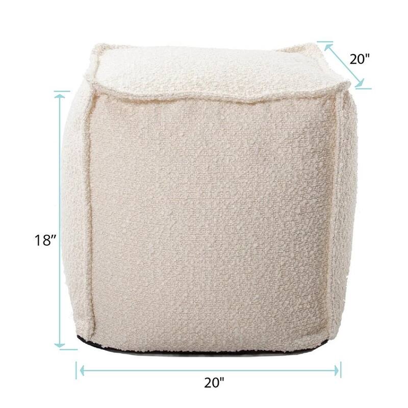 Allan Andrews Square Pouf Barbet Natural