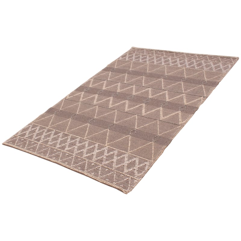 ECARPETGALLERY Braid weave Sienna Taupe Wool Rug - 6'0 x 9'4