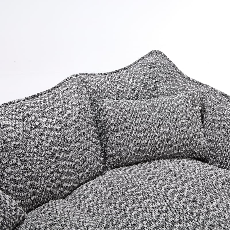 Giant Bean Bag Loveseat Sofa with Armrest for Living Room