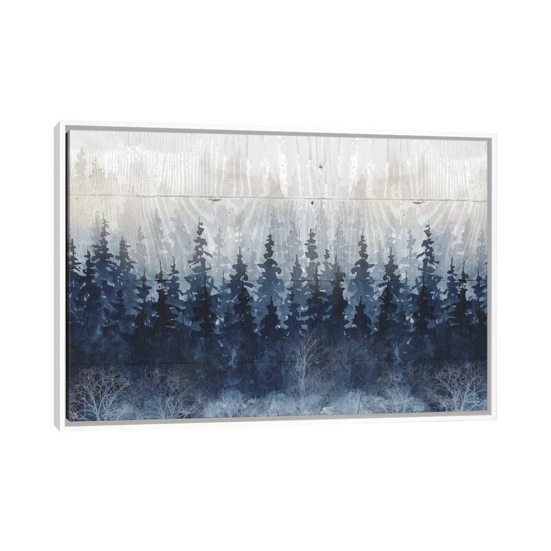 iCanvas "Misty Indigo Forest" by Carol Robinson Framed Canvas Print - White - 18x26