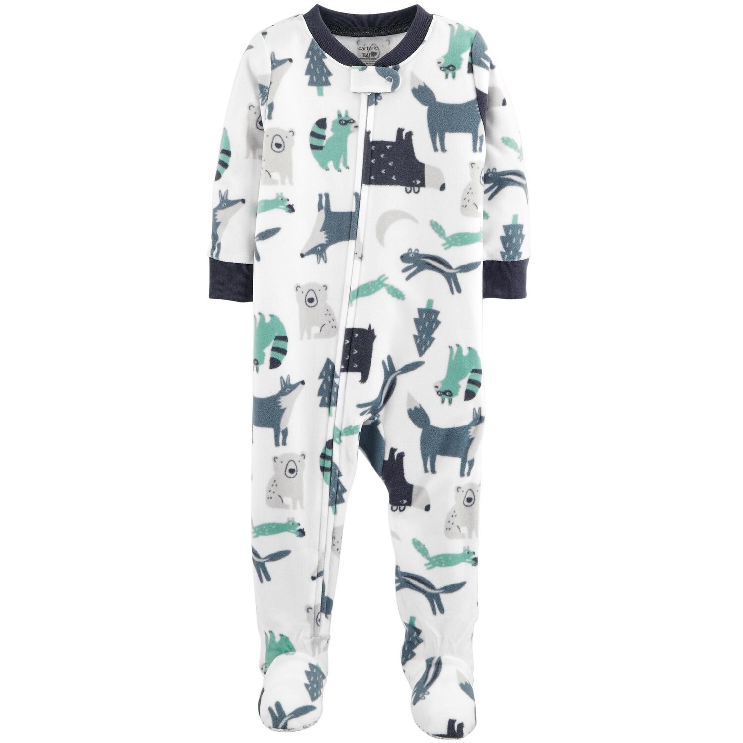 Shop Carter S Baby Boys 1 Piece Woodland Creatures Fleece Pajamas