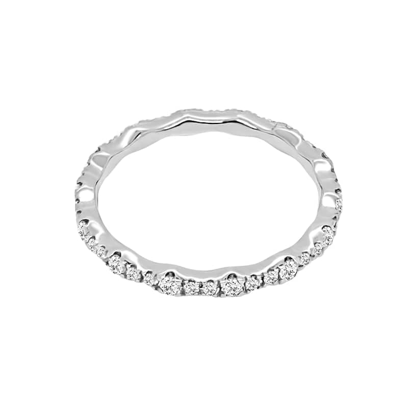 Auriya 14k Gold Lab Grown Round Diamond Scallop Eternity Band 0.25 ct. tw. (F-G, VS)