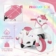 preview thumbnail 21 of 25, Gymax 12V Kids Ride on Unicorn Toy w/ Training Wheels Music One-button