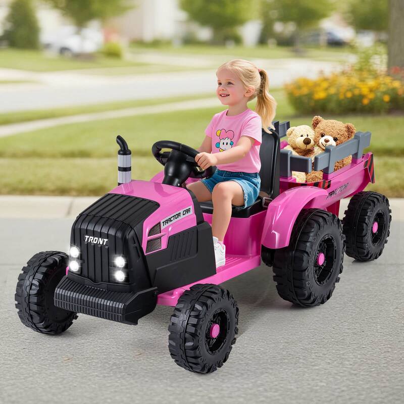 Costway 24V Ride On Tractor for Kids with Detachable Trailer Remote - See Details