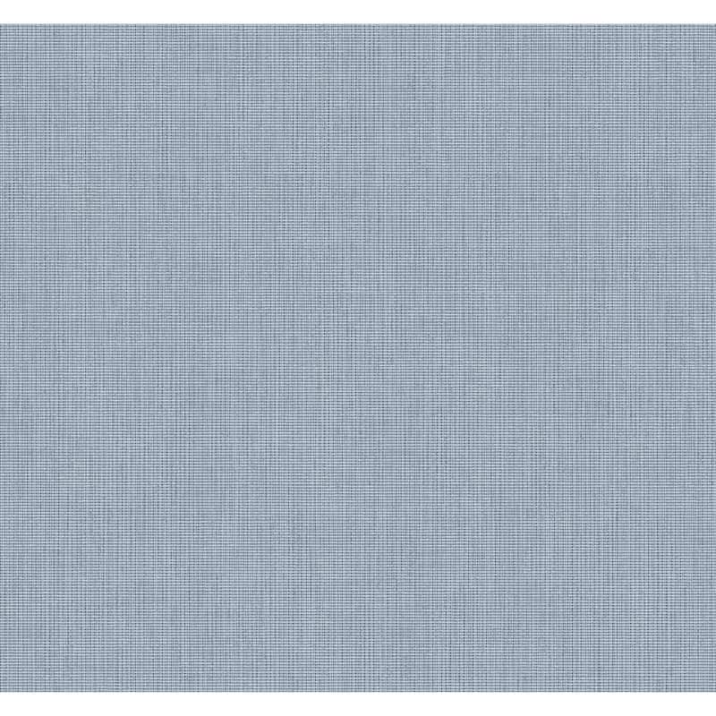 Seabrook Designs Queens Weave Nonwoven Unpasted Wallpaper - 27 in. W x 27 ft. L - Steel Blue
