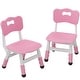 preview thumbnail 5 of 14, 2pcs Height Adjustable Kids Chair for Children Age 2-8 Pink