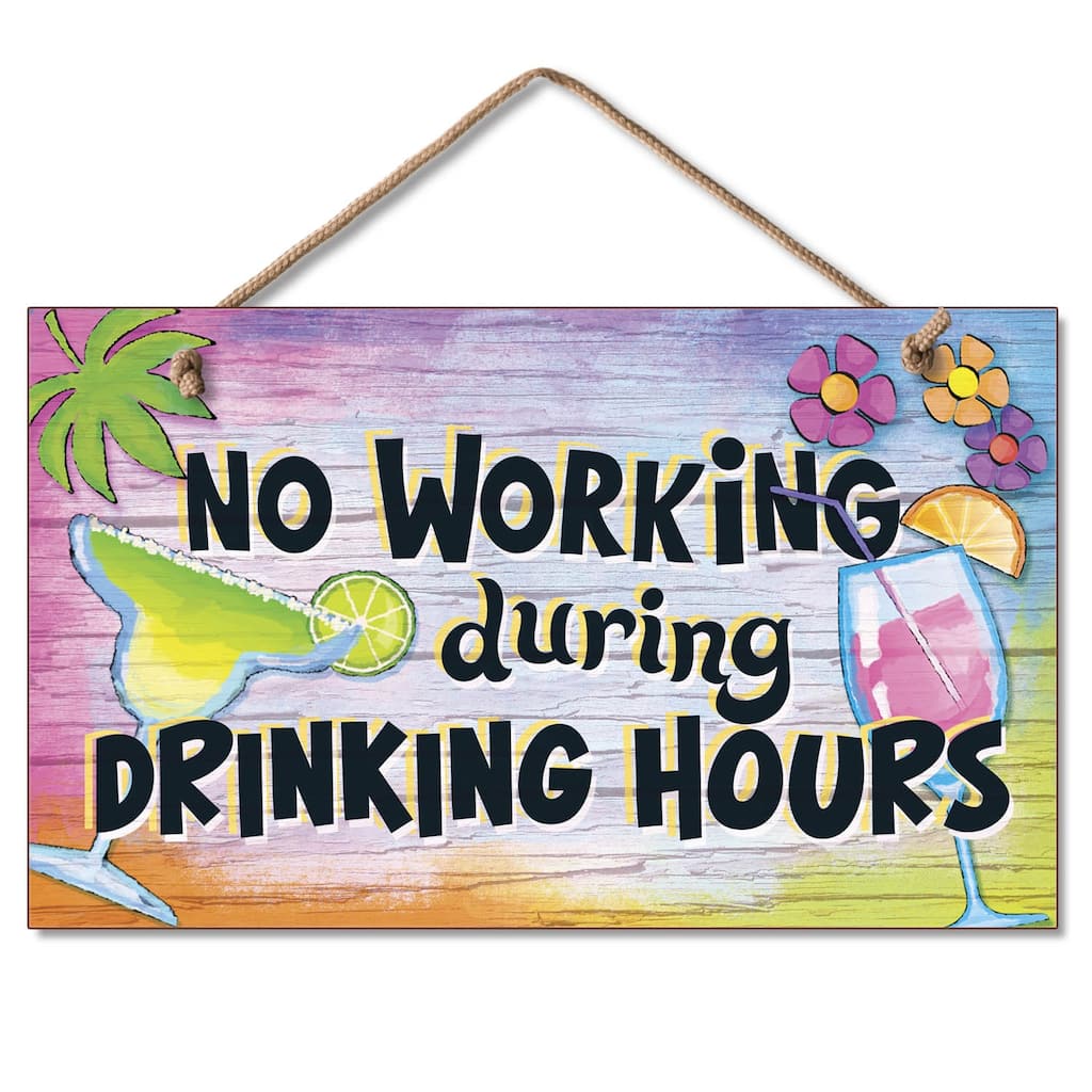Hanging Wood Sign - No Working
