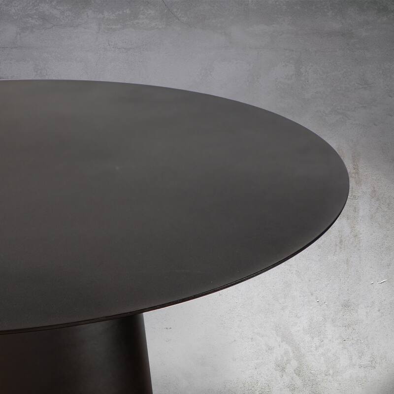 CraftHome Outdoor Modern and Elegant Single Round Coffee Table with Sturdy Iron Base