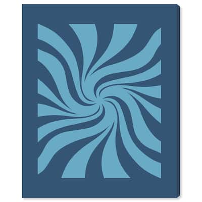 Carnaval Retro Blues Canvas by Art Remedy, Gallery Wrapped