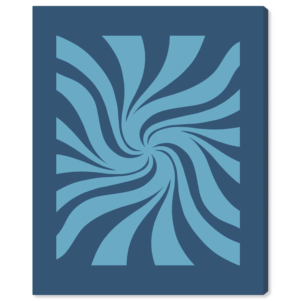 Carnaval Retro Blues Canvas by Art Remedy, Gallery Wrapped