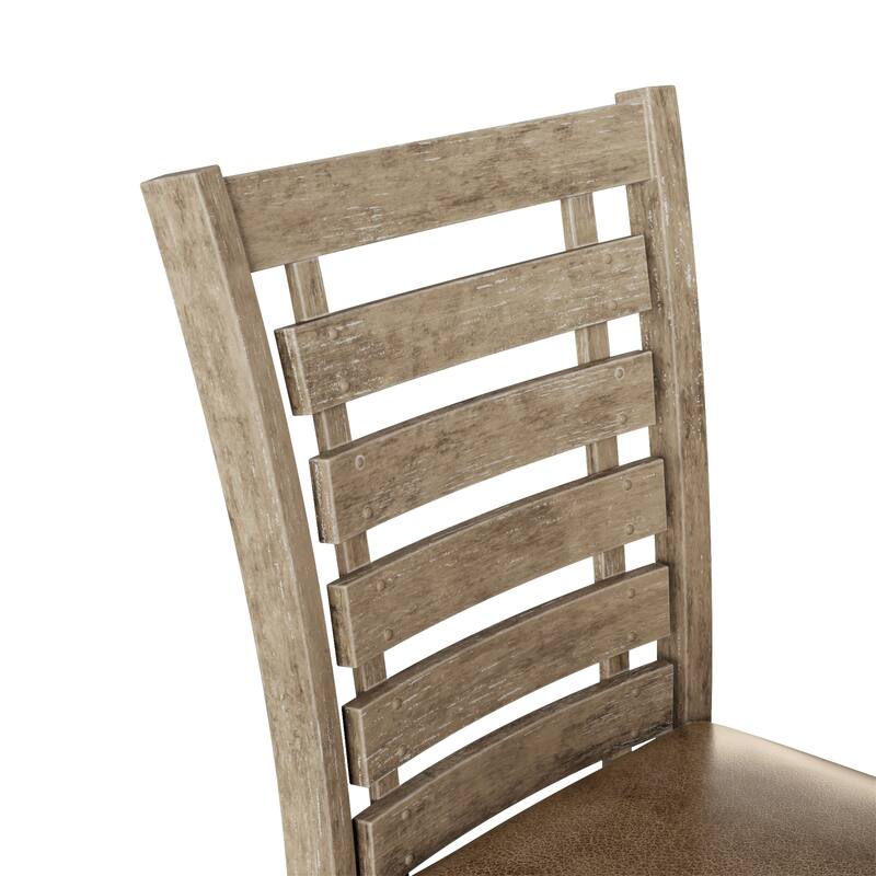 Set of 2 Dining Chairs Distressed Design