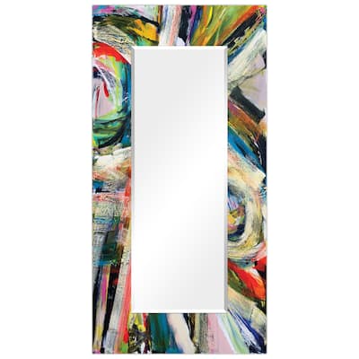Abstract Rectangular Beveled Wall Mirror, Leaner,Large Mirror, Bathroom Mirror,Cheval Mirror,Ready to Hang